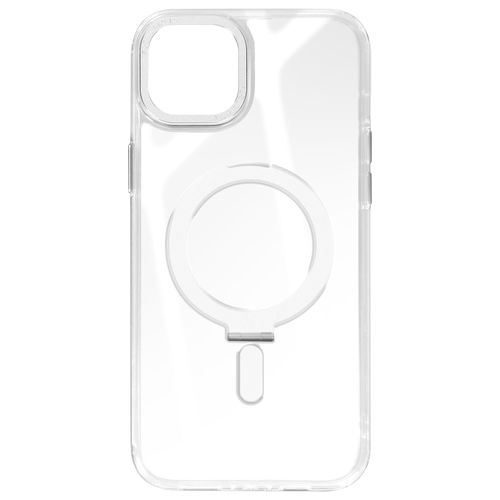 Coque Magsafe Pour Iphone 15 Anneau Fonction Support Contour Blanc