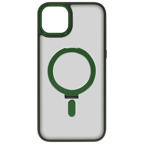 Coque Magsafe Pour Iphone 15 Silicone Gel Anneau Fonction Support Vert