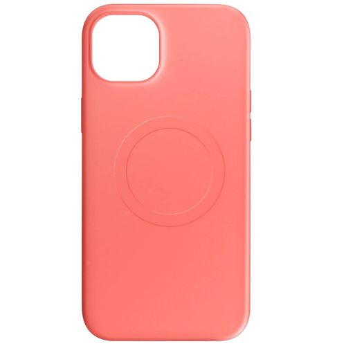 Coque Magsafe Pour Iphone 15 Plus Silicone Soft-Touch Mag Cover Rose Corail