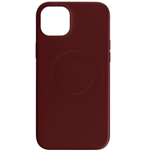 Coque Magsafe Pour Iphone 15 Plus Silicone Soft-Touch Mag Cover Bordeaux