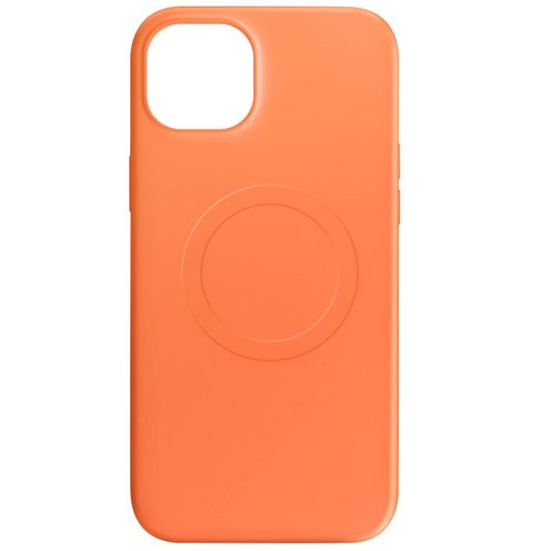 Coque Magsafe Pour Iphone 15 Plus Silicone Soft-Touch Mag Cover Orange
