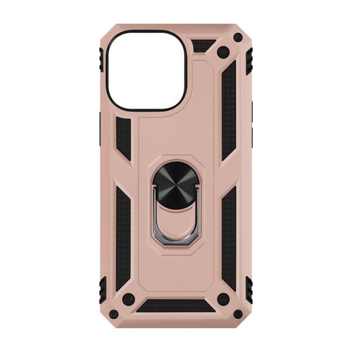 Coque Pour Iphone 15 Pro Hybride Bague Magnétique Série Armoring Rose Gold