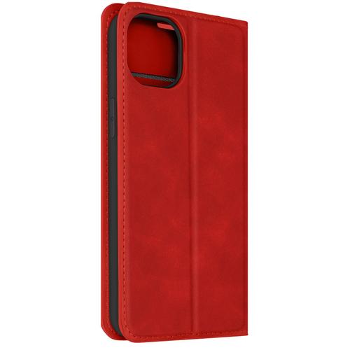 Étui Pour Iphone 15 Plus Portefeuille Fonction Support Wallet Stand Rouge