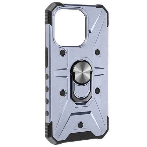 Coque Bague Pour Iphone 15 Pro Bumper Antichoc Série Armoring Bump Gris