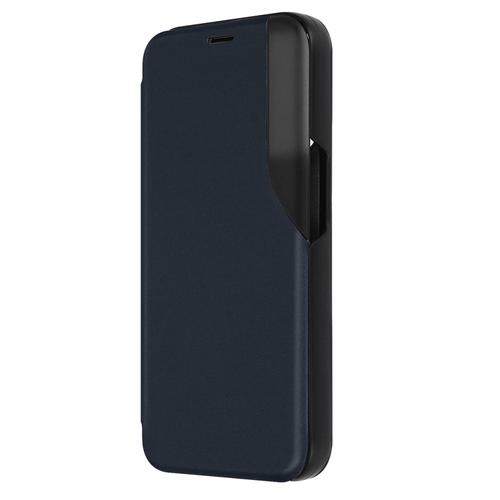 Étui Folio Pour Iphone 15 Pro Clapet Support Vidéo Bleu Nuit
