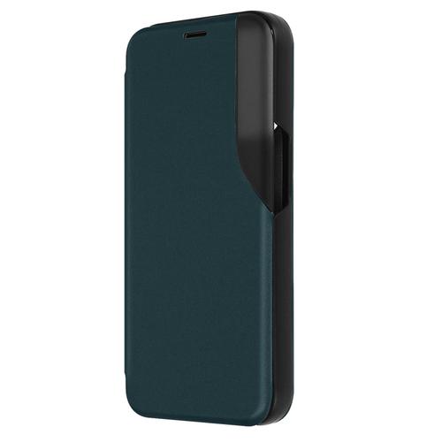 Étui Folio Pour Iphone 15 Clapet Support Vidéo Vert Foncé