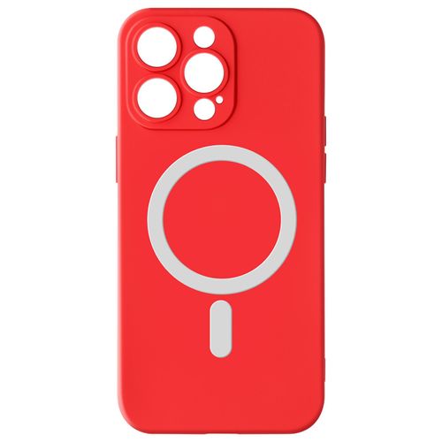 Coque Magsafe Pour Iphone 15 Pro Max Silicone Soft-Touch Mag Cover Rouge