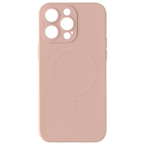 Coque Magsafe Pour Iphone 15 Pro Max Silicone Soft-Touch Mag Cover Rose Poudré