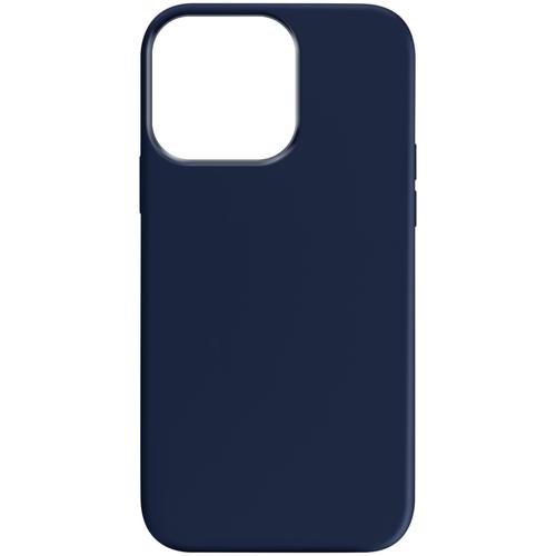 Coque Pour Iphone 15 Pro Max Semi-Rigide Soft-Touch Fast Cover Bleu Nuit