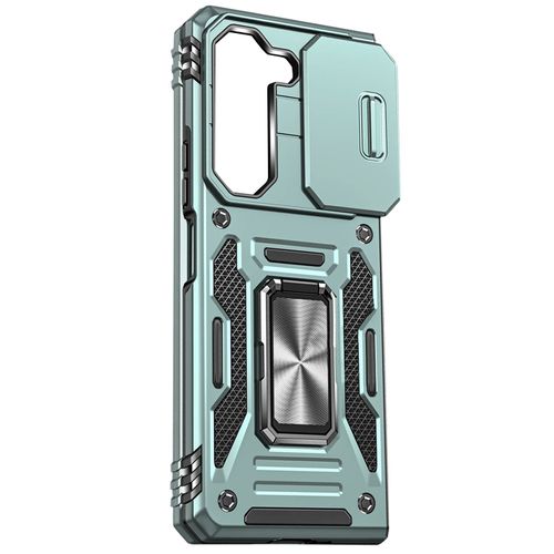 Coque Pour Samsung Galaxy Z Fold 5 Antichoc Cache Caméra Bague Support Vert