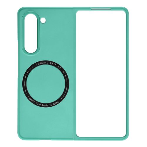 Coque Magsafe Pour Samsung Galaxy Z Fold 5 Rigide Design Fin Turquoise