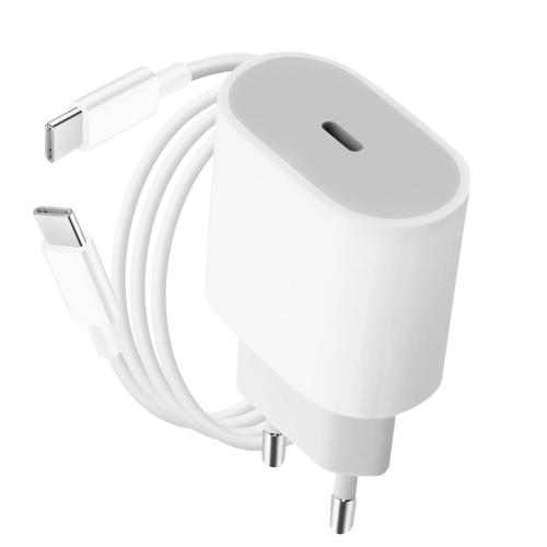 Pack Officiel Apple Chargeur USB C 20W et Câble USB C 1m Blanc