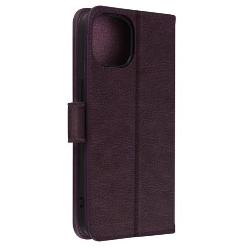 Étui Pour Iphone 15 Plus Clapet Portefeuille Fonction Support Vidéo Violet