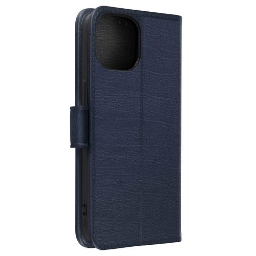 Étui Pour Iphone 15 Pro Max Clapet Portefeuille Fonction Support Vidéo Bleu Nuit