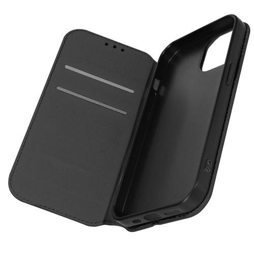 Étui Pour Iphone 15 Pro Max Porte-Carte Support Vidéo Clapet Magnétique Noir