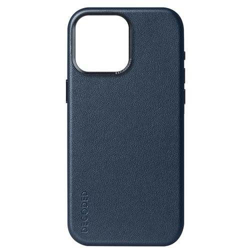 Coque Magsafe Pour Iphone 15 Pro Max Cuir Anti-Chutes 1.2m Decoded Bleu Marine