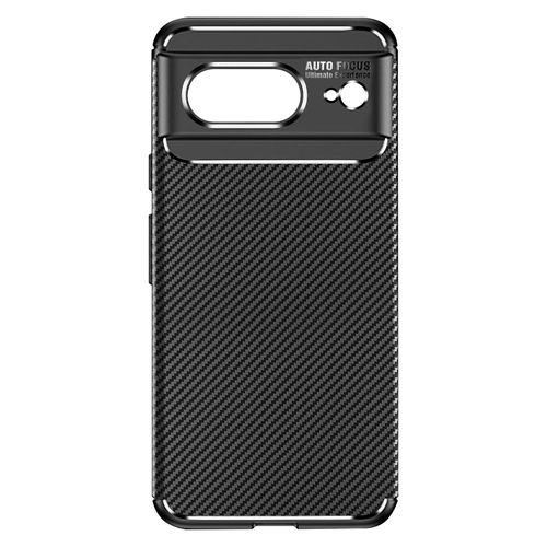 Coque Pour Google Pixel 8 Silicone Fibre De Carbone Série Classic Carb Noir