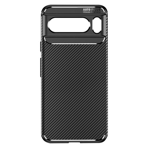 Coque Pour Google Pixel 8 Pro Silicone Fibre De Carbone Série Classic Carb Noir