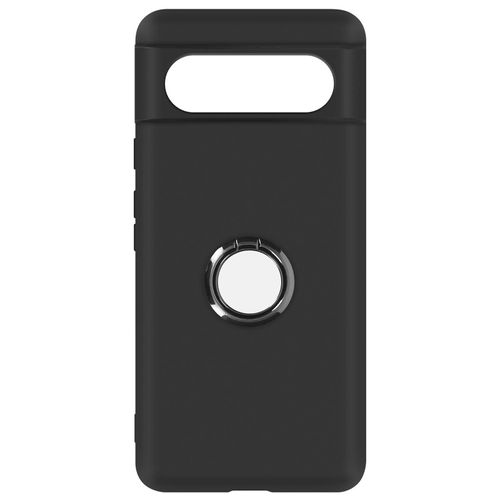 Coque Pour Google Pixel 8 Silicone Bague Métallique Noir