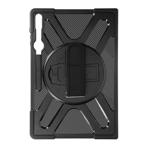 Coque Pour Samsung Galaxy Tab S8 Ultra Et S9 Ultra Poignée Béquille Support Noir