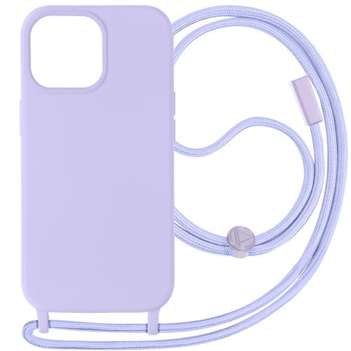 Coque Cordon Pour Iphone 15 Pro Lanière Tour Du Cou 80cm Série Corda Violet