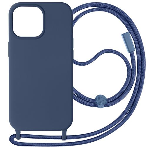 Coque Cordon Pour Iphone 15 Pro Max Lanière Tour Du Cou Série Corda Bleu Nuit