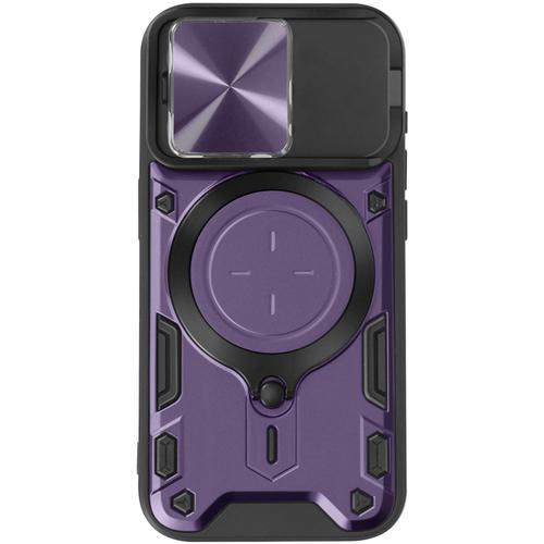 Coque Magsafe Pour Iphone 15 Pro Protection Caméra Intégrée Violet