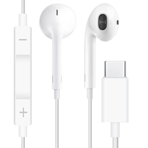 Écouteurs EarPods USB C Kit Mains Libres Câble Anti-sueur Original Apple Blanc