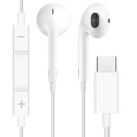 Écouteurs EarPods USB C Kit Mains Libres Câble Anti-sueur Original Apple Blanc