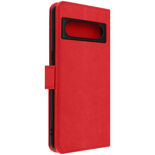Étui Pour Google Pixel 8 Clapet Portefeuille Fonction Support Vidéo Rouge