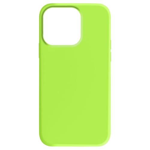 Coque Pour Iphone 15 Pro Semi-Rigide Intérieur Microfibre Moxie Vert Citron