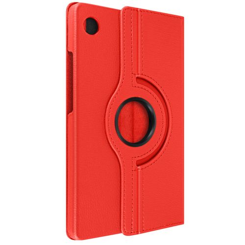 Étui Folio Pour Samsung Galaxy Tab A9 Support Rotatif Paysage Portrait Rouge