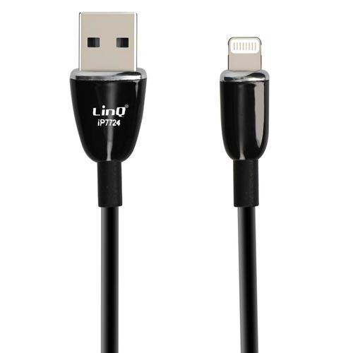 Câble USB vers Lightning 3A Charge et Synchro Rapide 1,2m LinQ Noir
