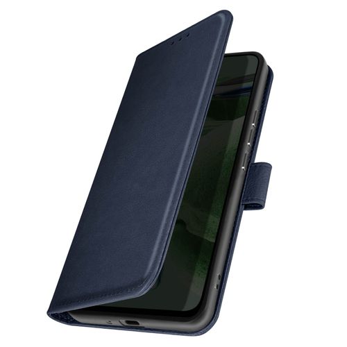 Étui Pour Iphone Xr Portefeuille Et Support Vidéo Bleu Nuit