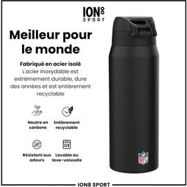 KALANKA-NFL Saints Bouteille Thermique de Sport avec Paille Amovible, 750ml/24oz,