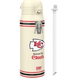 KALANKA-NFL Chiefs Bouteille Thermique de Sport avec Paille Amovible, 750ml/24oz,