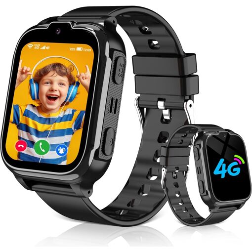 Montre Connectée Enfant 4G/GPS/WiFi/Appel Vidéo, Montre GPS Enfant ...