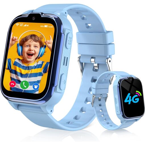 Montre Connectée Enfant 4G/GPS/WiFi/Appel Vidéo, Montre GPS Enfant ...