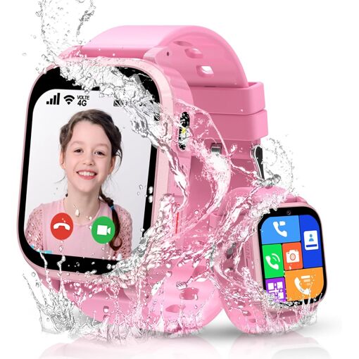 Montre Connectée Enfant 4G/GPS/WiFi/Appel Vidéo, Montre GPS Enfant ...