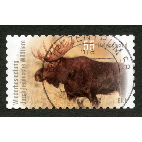 Timbre Oblitéré Deutschland, Elch, 2012, 55