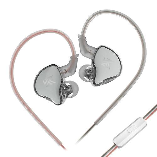 Kz Edcx ¿¿couteurs intra-auriculaires portables dynamiques filaires avec suppression du bruit, prise 3,5 mm, ¿¿couteurs st¿¿r¿¿o pour musique, sport, jeu, gris avec micro