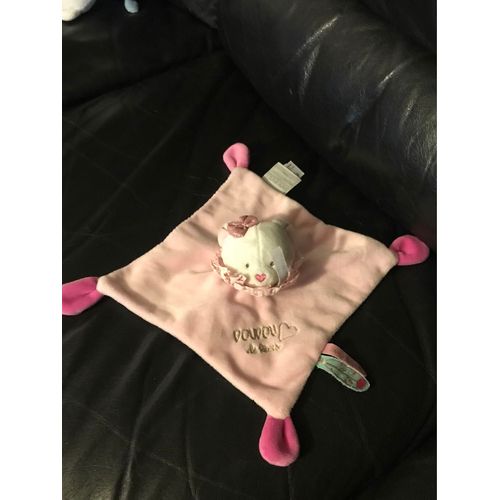 Doudou Et Compagnie Plat Chat Rose Blanc De Attrapes Reves Abracadabra