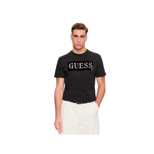 T Shirt Guess Velvet Homme Noir