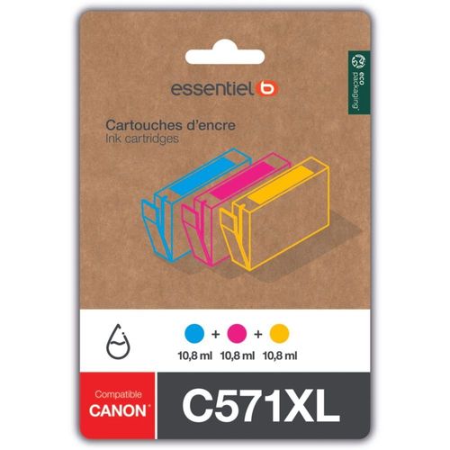 Cartouche d'encre ESSENTIELB C571 XL 3 couleurs