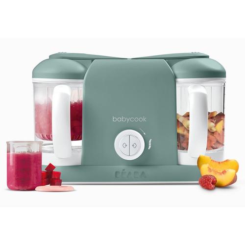 Beaba, Babycook Duo, Robot Bébé 4 En 1, Cuiseur, Mixeur, Contenance Xxl 2200 Ml - Eucalyptus