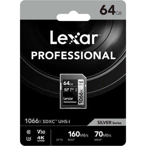 Carte SD LEXAR 64Go SDXC Professional 1066x