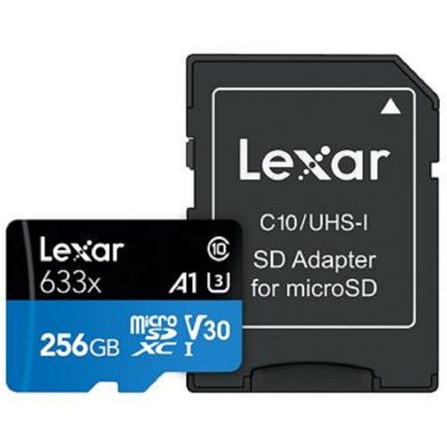 Carte Micro SD LEXAR 256Go High-Performance 633x + adaptateur