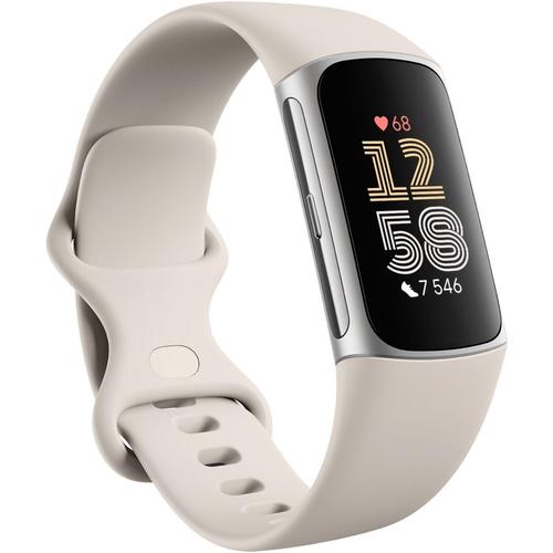 Fitbit Charge 6 - Porcelaine Et Argent - Suivi D'activités Avec Bracelet Infinie - Silicone - Coral - Nfc, Bluetooth - 37.64 G