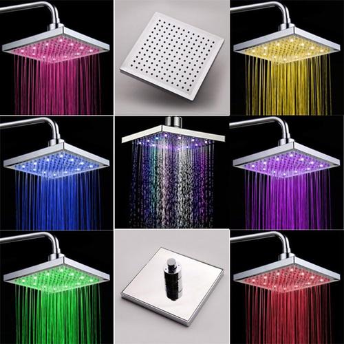 Pommeau de Douche, Douche de t¿¿te avec 7 couleurs LED lumineuse changeantes automatique Anti-calcaire