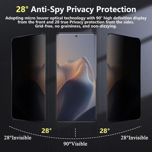 1 Pièce Verre Trempé Anti Espion Pour Motorola Moto Edge 60 Fusion Protection D'écran,9h/Sans Bulles/Anti-Peeping/Anti-Spy,Protège Écran Pour Moto Edge 60 Fusion-Privacy Vitre Trempé